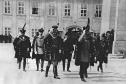 Ban Pavao Rauch i dostojanstvenici na Trgu sv. Marka (1908)