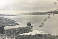 Строительство Новопятигорского озера, набор воды в чашу озера (1960)