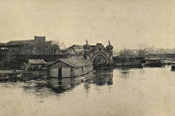 Вид на завод Бромлей, наводнение 1908 г (1908)