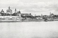 Спасо-Преображенский монастырь с реки Которосль (1900)