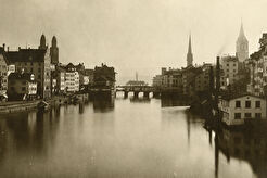 Blick von der Oberer Mühlesteg (1860)
