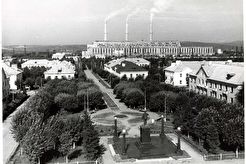 Центральная часть г. Калтан в 1960-х (1960)