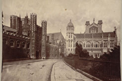 Cambridge. Entrance to St. John's College and Divinity Schools (1865)