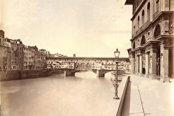 Firenze.  Ponte Vecchio e Portico degli Uffizi .   (1852)