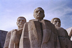 The monument to Gottwald on Gottwald Square (1989)