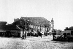 Pogled na Obilićev venac od Pozorišnog Trga (1900)