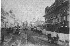 Театральный проезд.Строится «Метрополь» (1900)