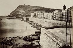 Muralla del mar y Castillo de Montjuich (1860)