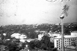 Шпиль колокольни Никитской церкви (1960)