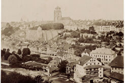 Vue de la ville de Berne, côté de la cathédrale (1854)