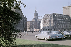 Augustusplatz. Vorher Karl-Marx-Platz. Universitätskirche. Nikoleikirche (1963)