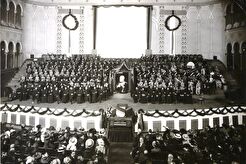Massey Hall. In memoriam King Edward VII. Massed bands, Salvation Army (1910)