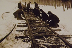 Ремонт узкоколейки в окрестностях ст. Исток (1932)