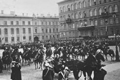 Проезд шаха Мозафар эд Дина по Исаакиевской площади (1900)