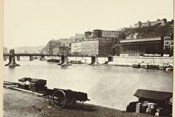 Pont du Palais de Justice et embarcadère à bateaux (1860)
