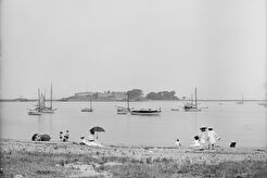 Pleasure Bay. Fort Independence view (1900)