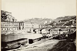 Le Pont de Serin, le fort Saint-Jean et le grenier à blé de Lyon (1850)