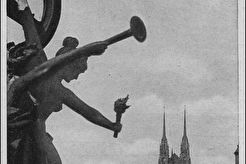 Brno, Nádražní, Pohled z budovy nádraží směrem na Bašty   (1947)