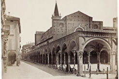Veduta del Portico dei Servi (1860)