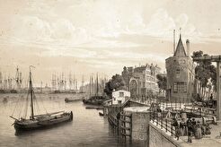 Oosterdok / Prins Hendrikkade / Kamperhoofd / Schreierstoren / Geldersekade (1854)