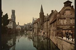 Canal et Beffroi. Bruges (1890)
