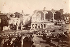 Basilica di Constantino coi nuovi scavi (1870)