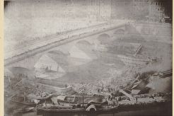 Pont de Nemours - arasement des rochers (1860)