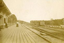На московской платформе станции Крюково (1900)