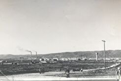 Томь-Усинская ГРЭС. Вид на  посёлок Притомский (1958)