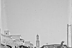 Casablanca. Un coin du marché, dans le fond la tour de l'horloge (1911)