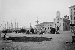 View of destroyed fountain (1896)