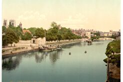 View from railway bridge. York (1890)