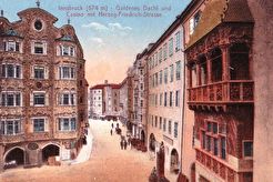 Innsbruck. Herzog-Friedrich-Straße, Helblinghaus, Goldenes Dachl (1890)
