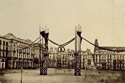 Paseo desde el muelle a la Plaza de Palacio (1860)