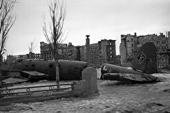 Сбитый немецкий самолет He-111 (1943)