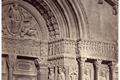 Détail de la porte de St Trophime à Arles (1857)