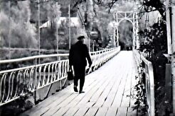 Висячий мост через реку Туапсе, спроектированный и построенный в 1951 году методом народной стройки работниками машзавод (1960)