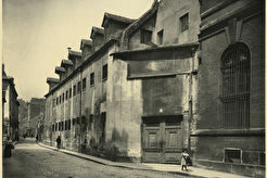 Hôpital de la Pitié : Vue du Pavillon Michon, sur la Rue Daubenton (1880)