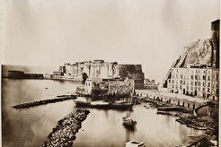 Vista del castello dell'Ovo, dal balcone dell'Hotel de Rome (1864)