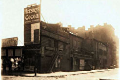 Cornelia Street and Sixth Avenue convergence, southwest from West 4th Street. (1900)