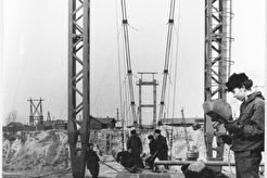 Строительство путепровода через р. Уда (1960)