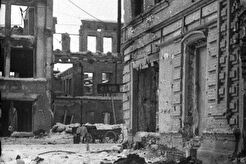 Сталинград. Улица Пролеткультская. Вид в сторону Гоголя (1942)