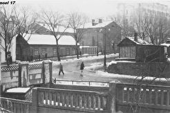 Колхозная улица в районе виадука зимой (1960)