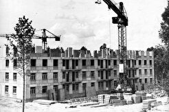 Улица Академическая, 42 (с 1962 г. - Морской проспект), строительство дома (1960)