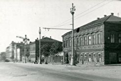 Вид Комсомольского проспекта от улицы Луначарского (1960)
