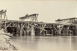 Le pont de Tilsitt. Cintres de reconstruction de trois arches de rive droite (1864)
