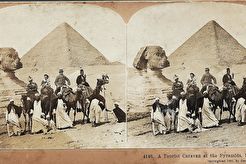A Tourist Caravan at the Pyramids,Egypt (1900)