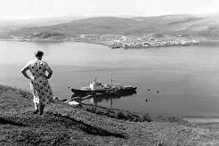 Атомный ледокол "Ленин" у причала в Росте (1960)