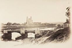 Вид на Зеленый мост и костел святых Иакова и Филиппа (1865)
