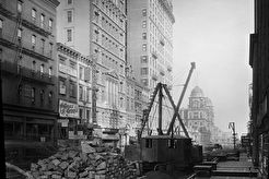 Construction on 42nd Street near Grand Central Terminal. (1900)